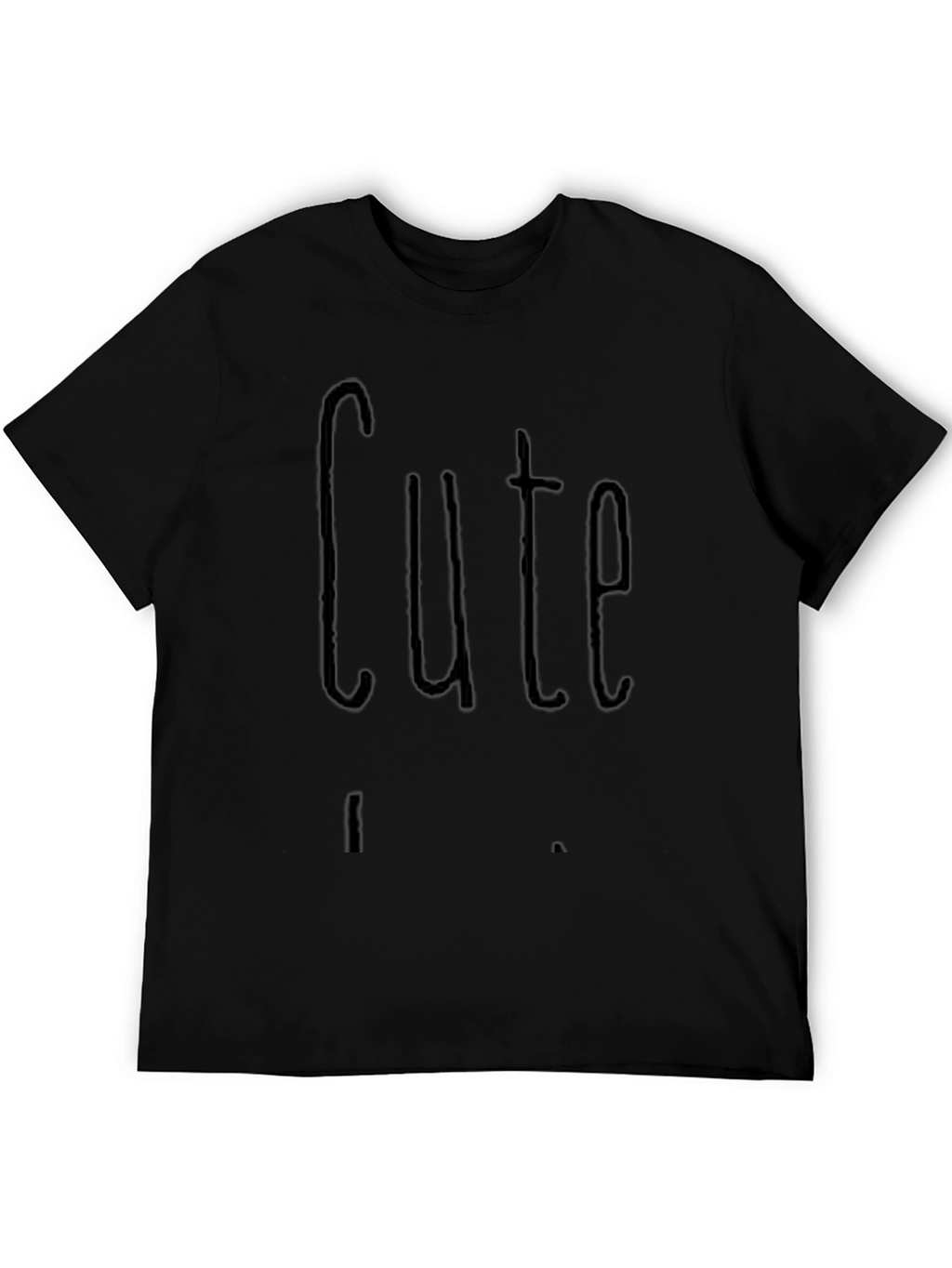Cute Graphic Black T-Shirt Casual Wear