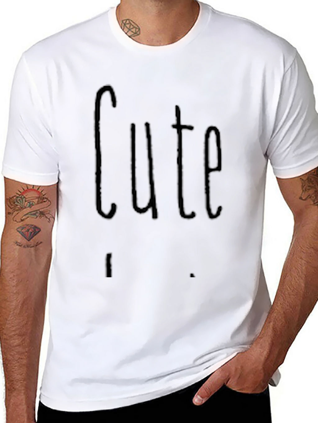 Cute Graphic Black T-Shirt Casual Wear