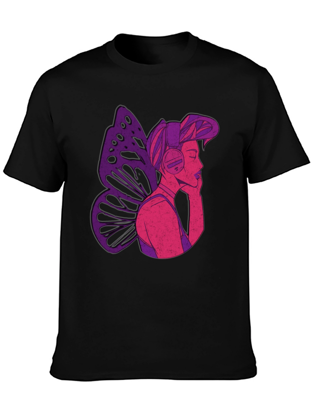 Butterfly Headphones Graphic Tee