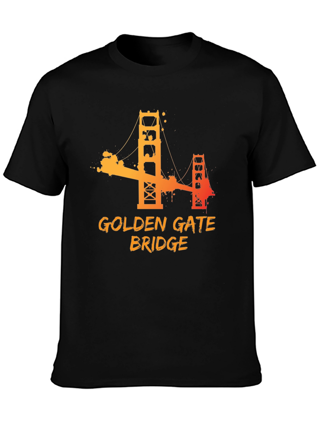 Golden Gate Bridge Graphic Tee - Mens Black T-Shirt