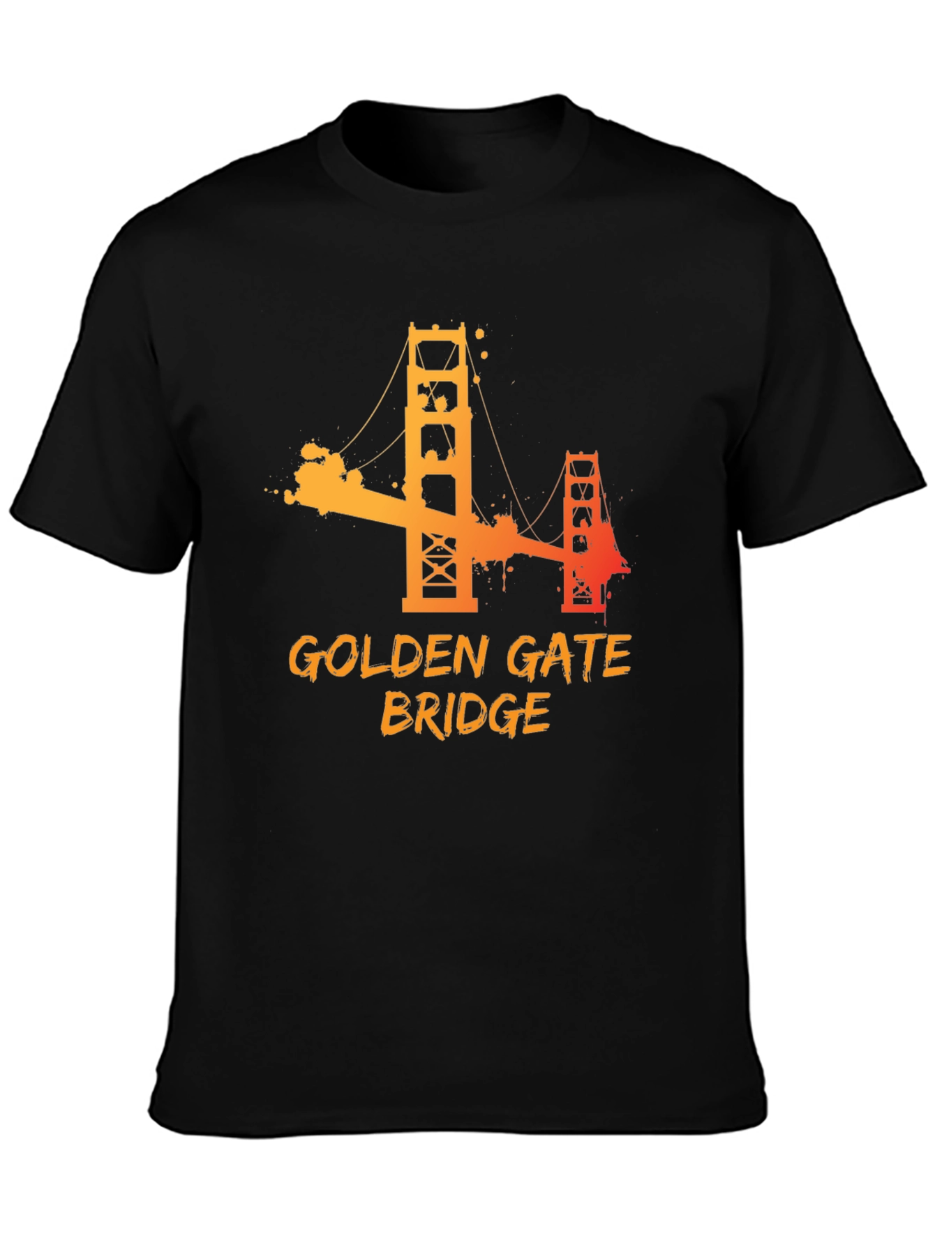 Golden Gate Bridge Graphic Tee - Mens Black T-Shirt