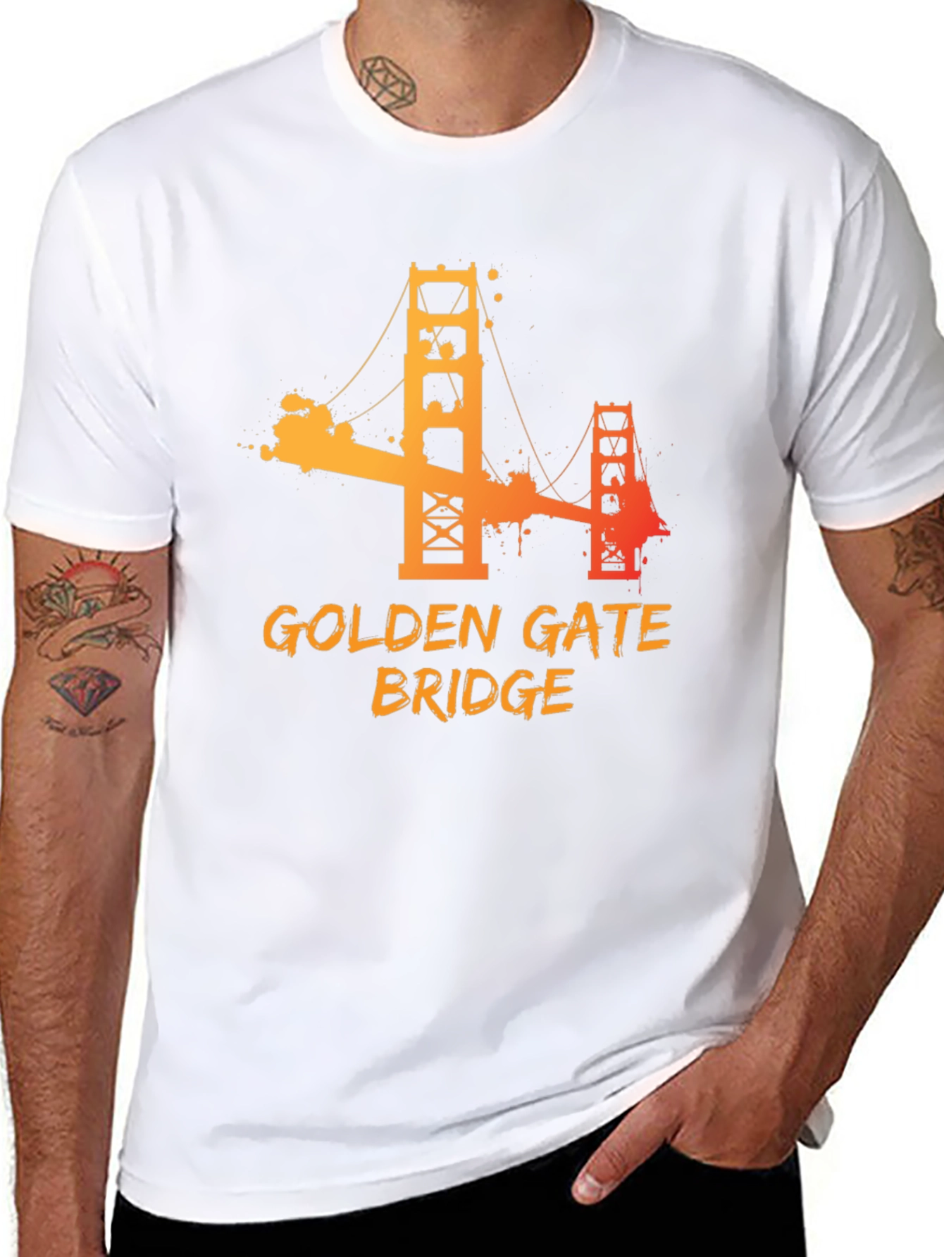 Golden Gate Bridge Graphic Tee - Mens Black T-Shirt