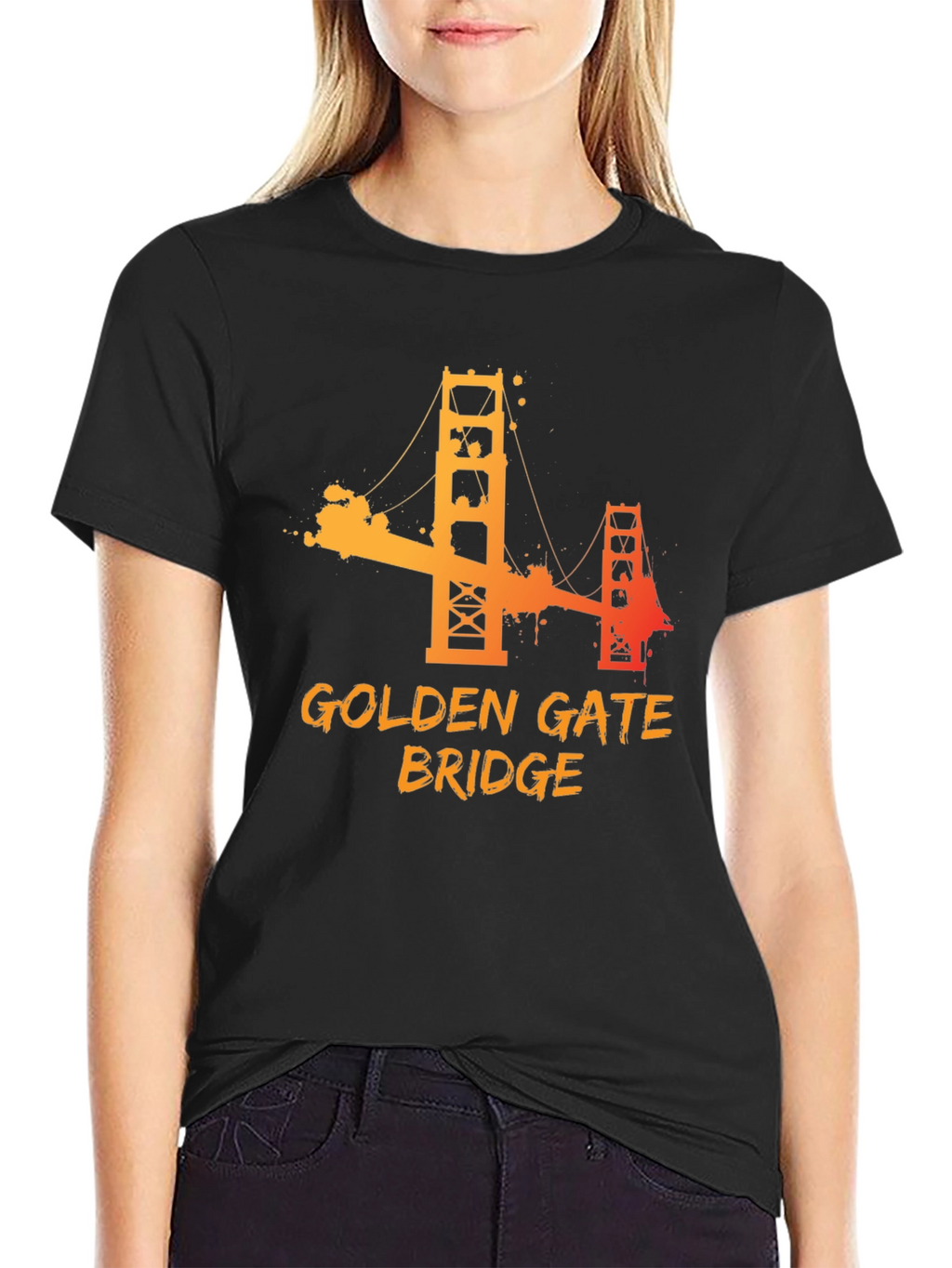 Golden Gate Bridge Graphic Tee - Mens Black T-Shirt