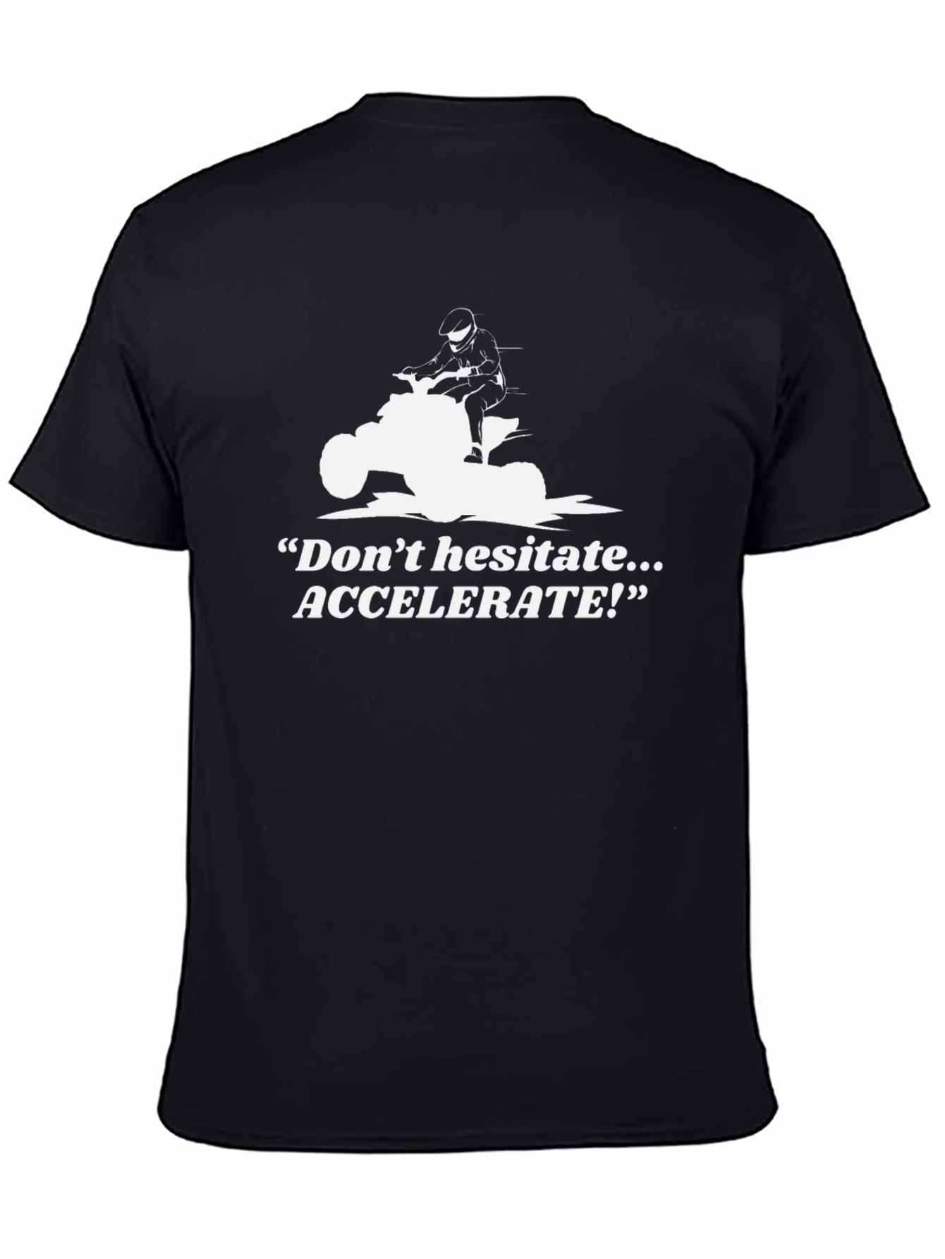 Accelerate ATV Rider Graphic Tee - Black Cotton T-Shirt