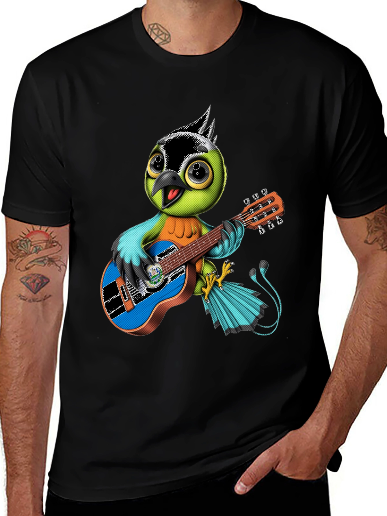 Bird Playing Guitar T-Shirt