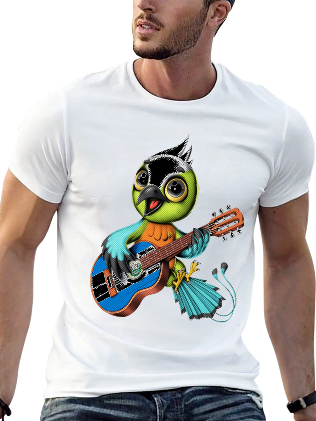 Bird Playing Guitar T-Shirt