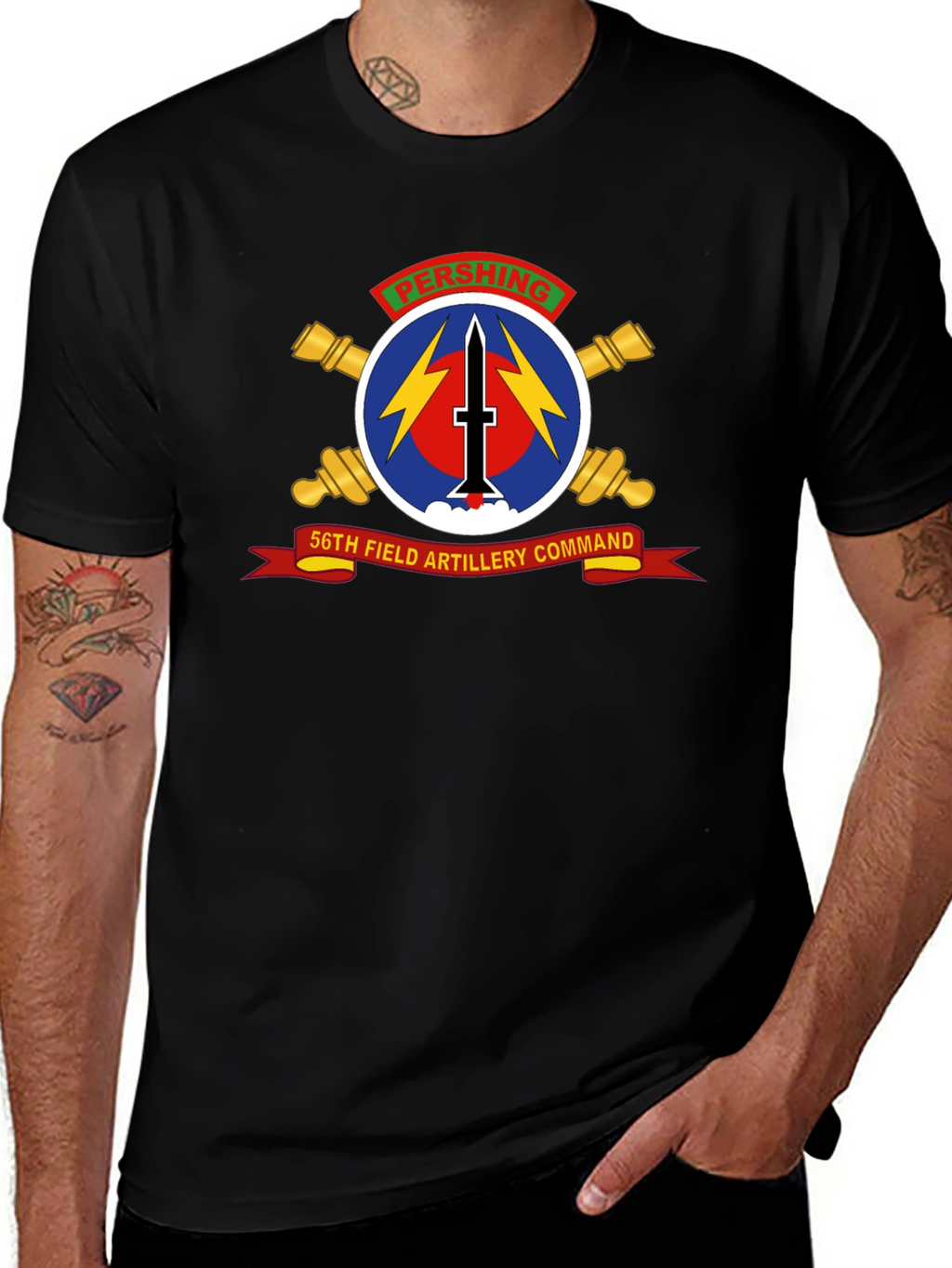 56th Field Artillery Command Black T-Shirt
