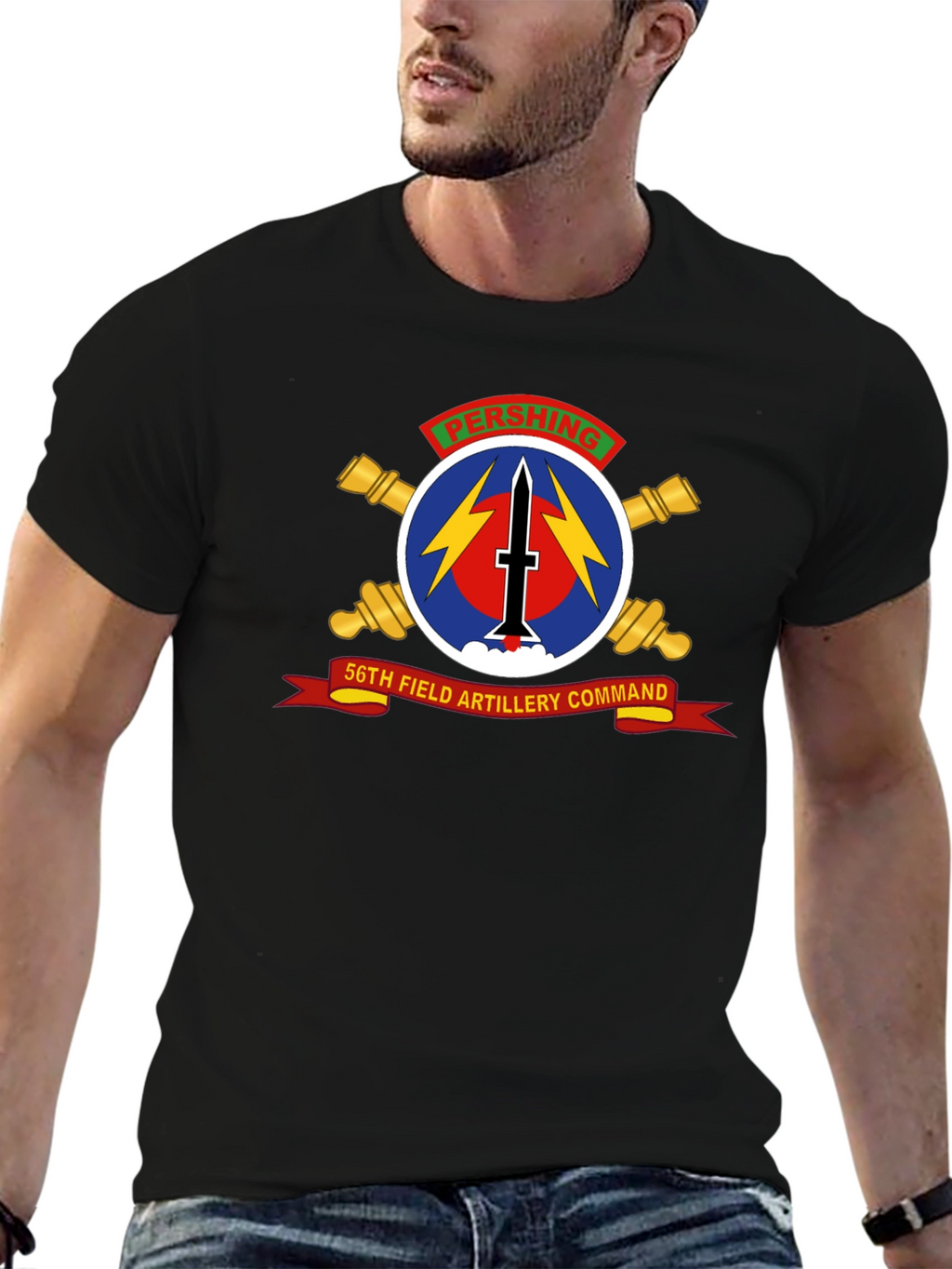 56th Field Artillery Command Black T-Shirt