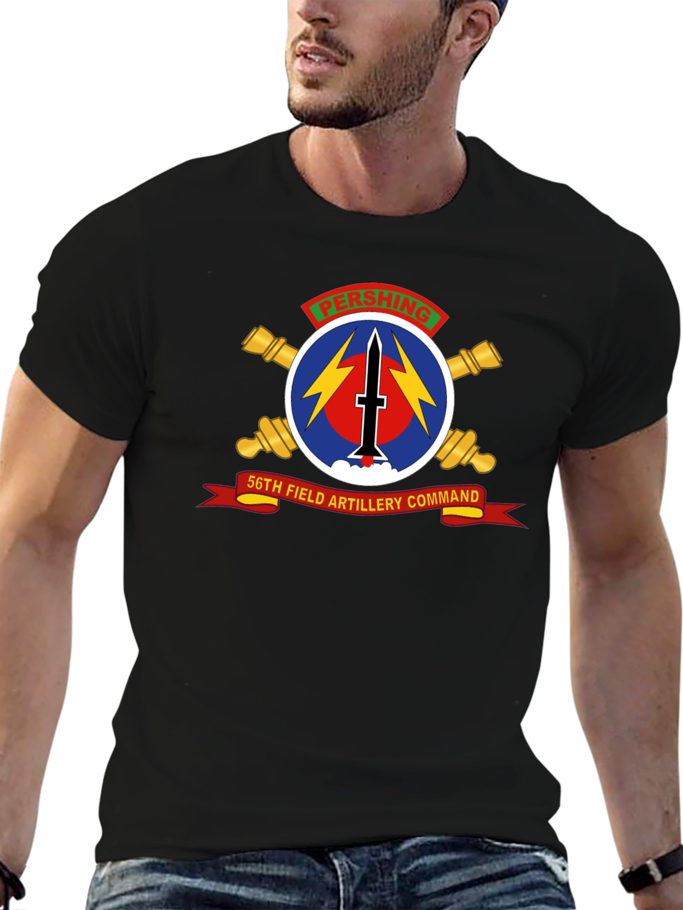 56th Field Artillery Command Black T-Shirt