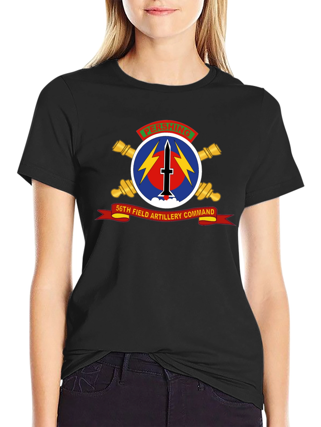 56th Field Artillery Command Black T-Shirt
