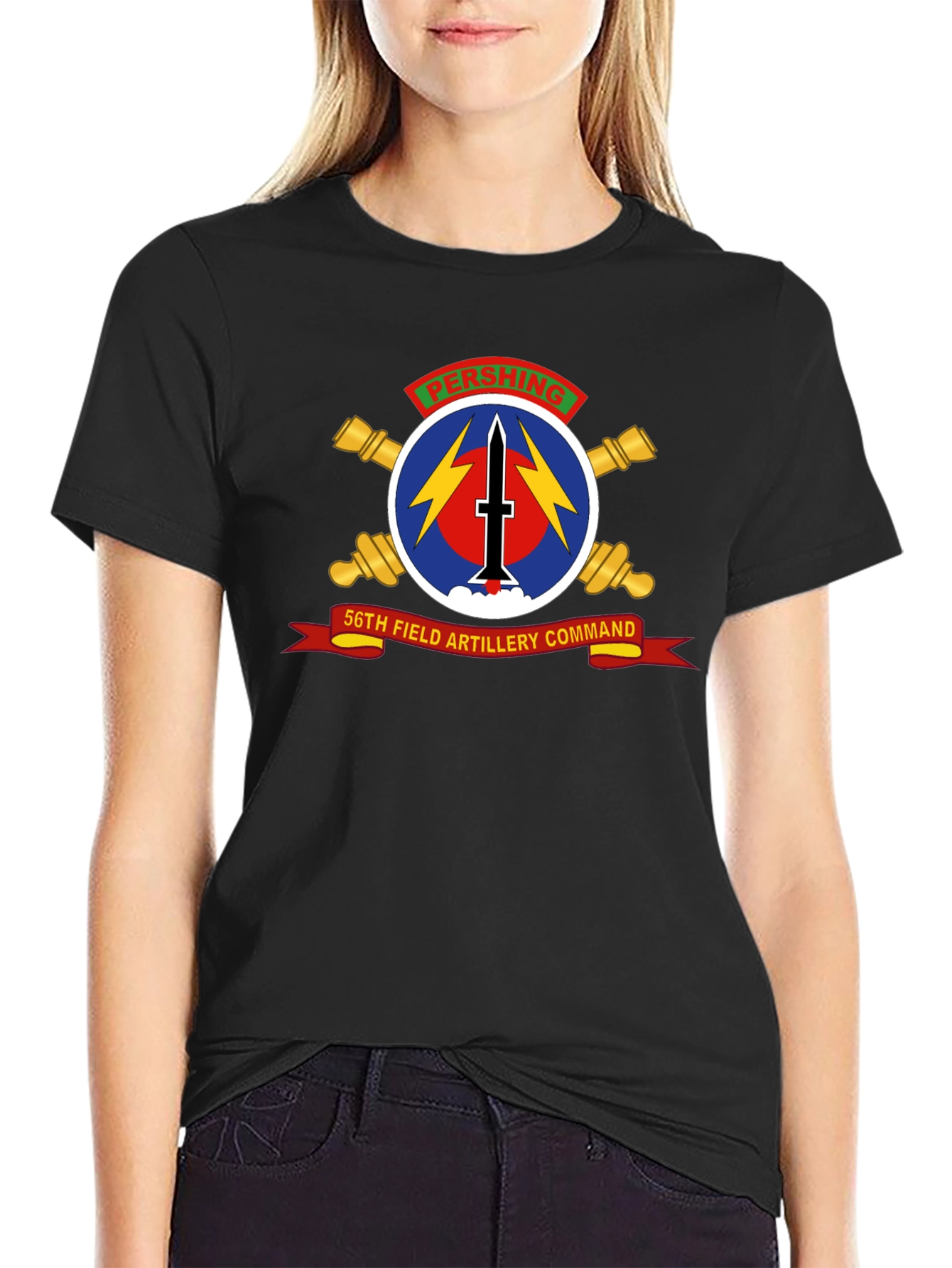 56th Field Artillery Command Black T-Shirt