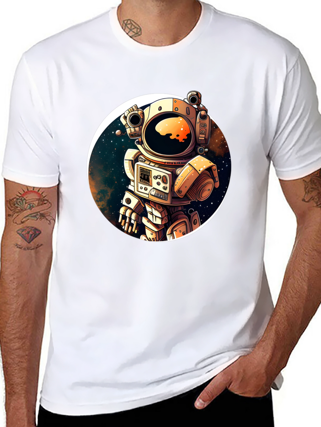 Astronaut in Space Graphic T-Shirt