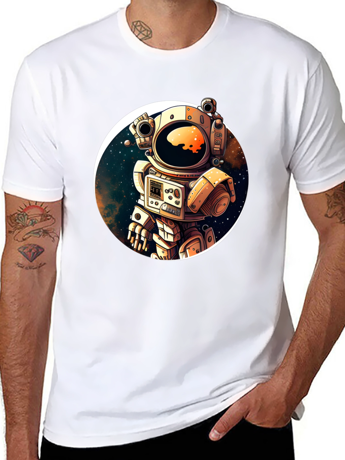 Astronaut in Space Graphic T-Shirt