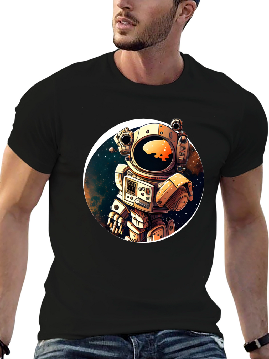 Astronaut in Space Graphic T-Shirt