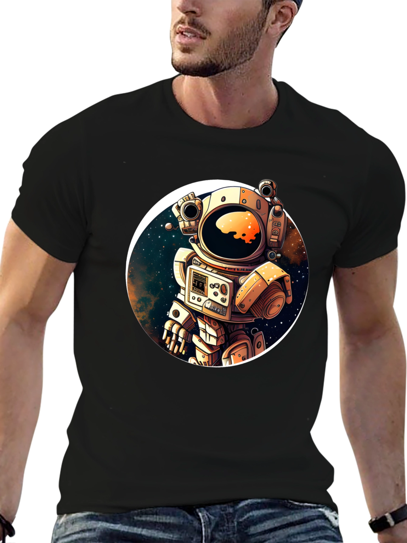 Astronaut in Space Graphic T-Shirt