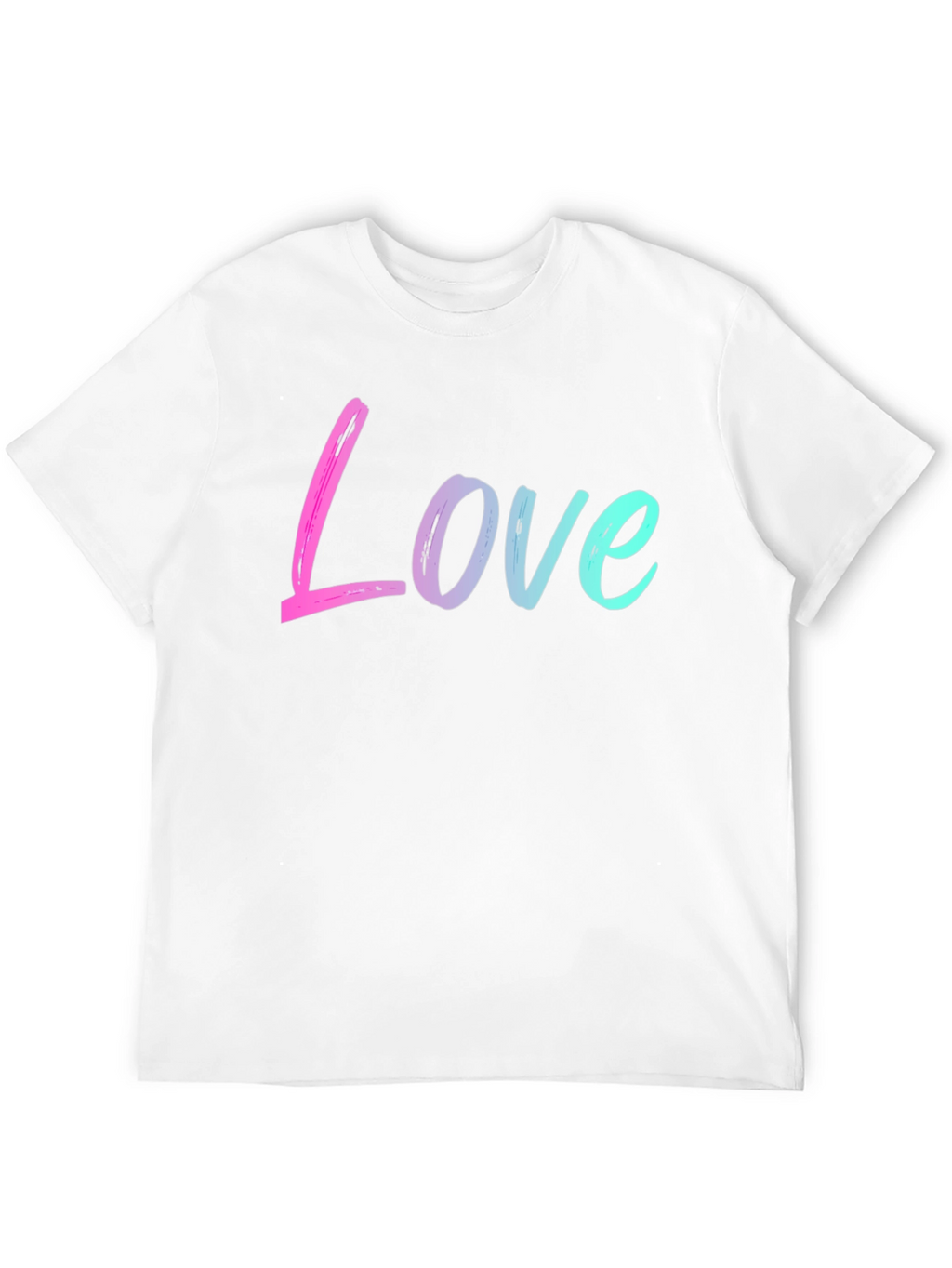 Love Gradient Graphic Black T-Shirt