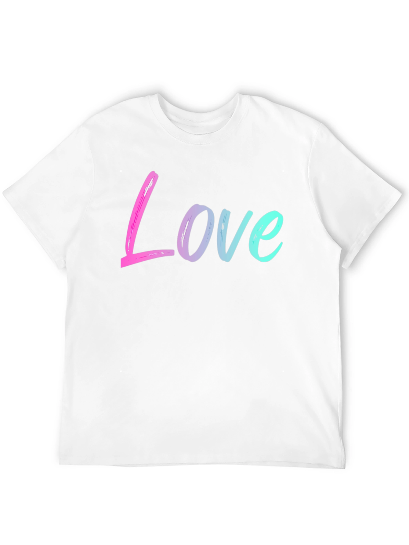 Love Gradient Graphic Black T-Shirt
