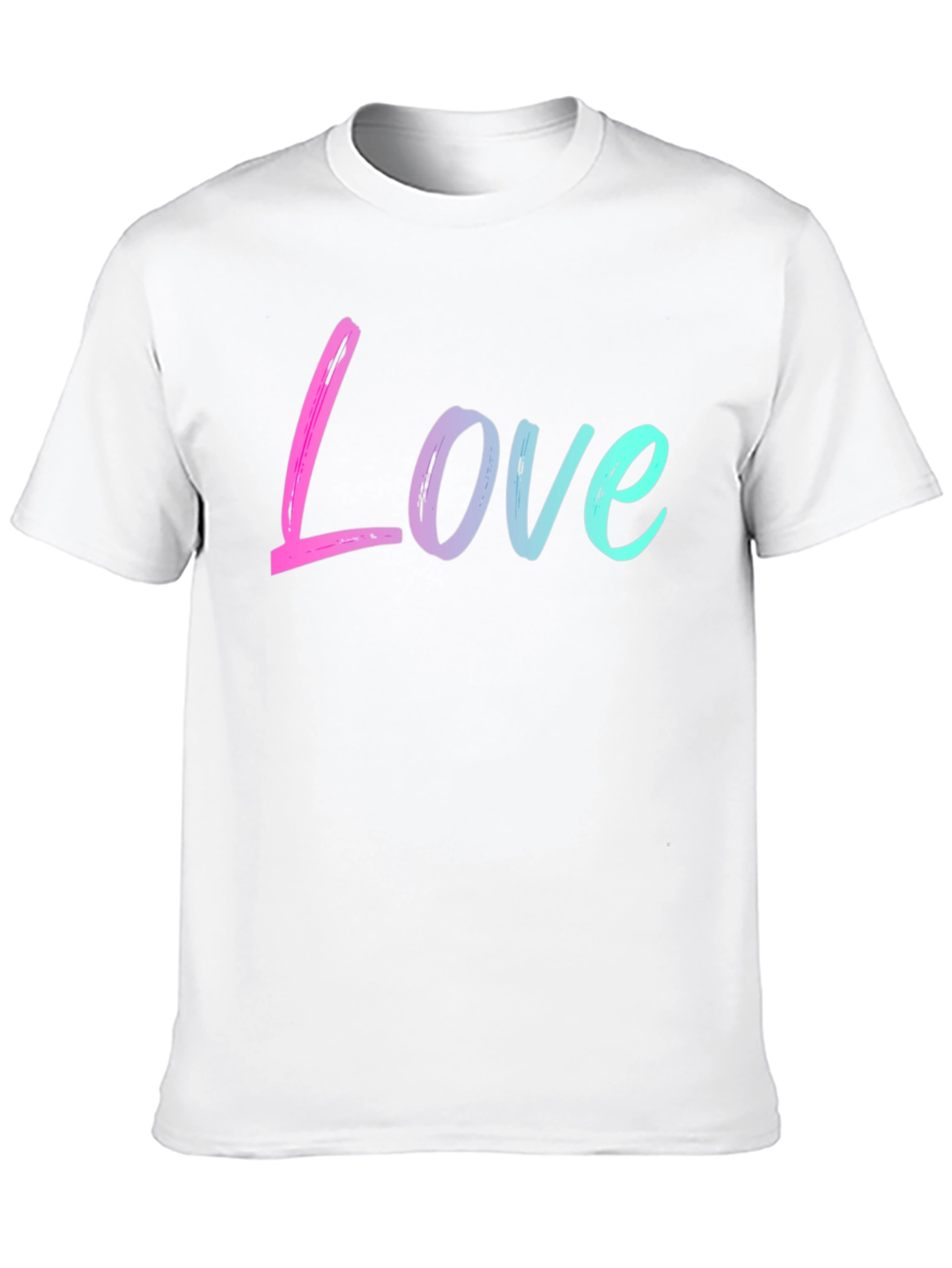 Love Gradient Graphic Black T-Shirt