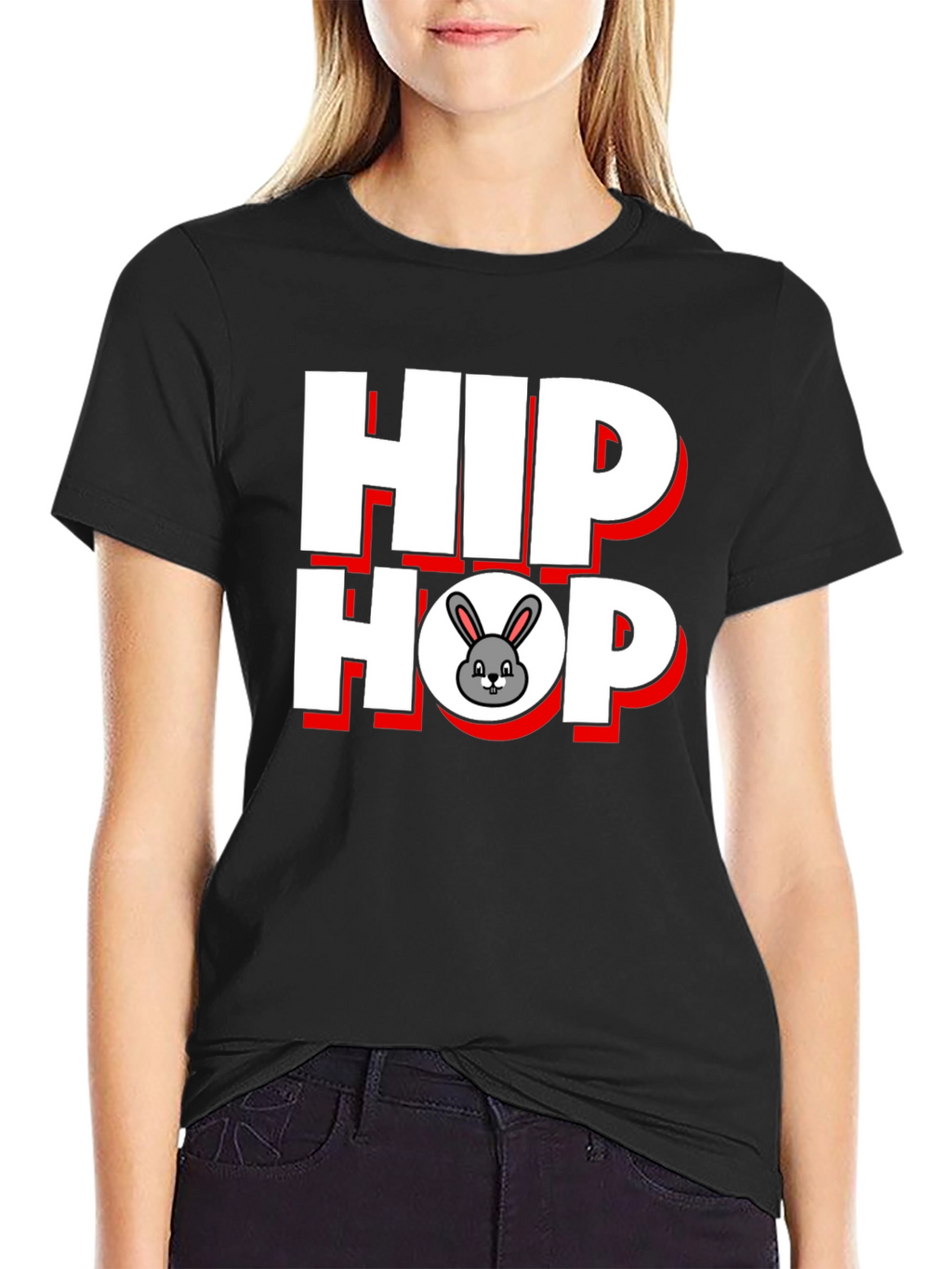 Hip Hop Bunny Graphic T-Shirt