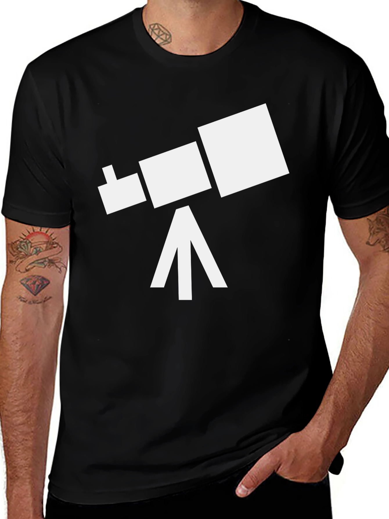 Telescope Graphic Tee - Stargazer Shirt