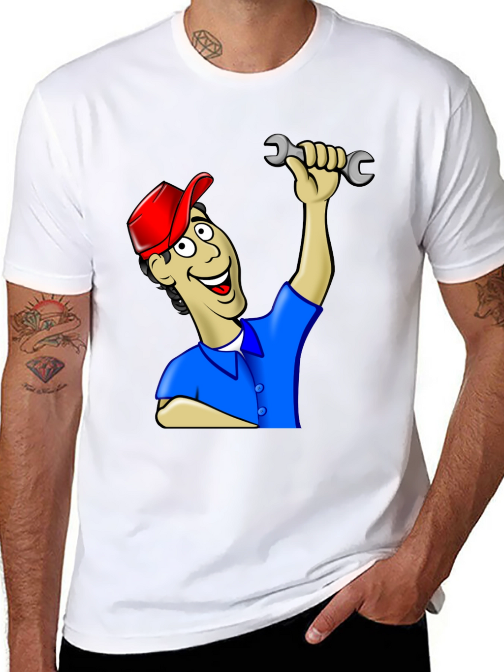 Cartoon Mechanic T-Shirt