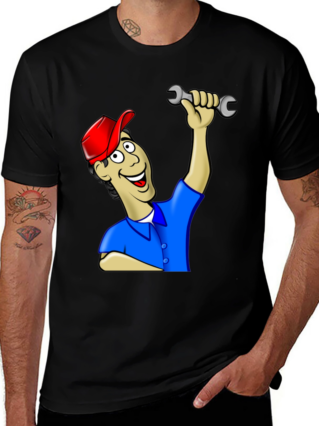 Cartoon Mechanic T-Shirt