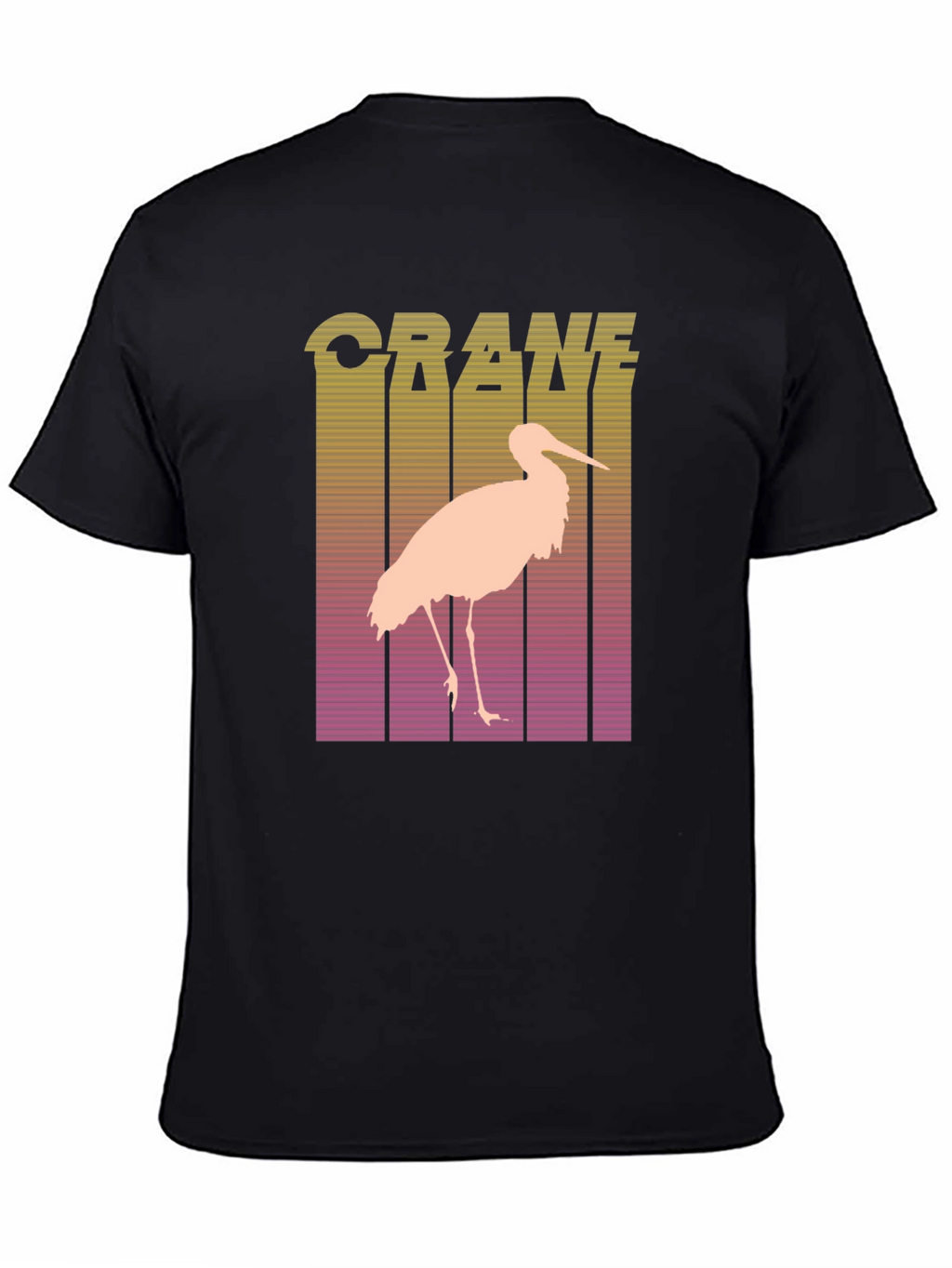Retro Crane Silhouette Graphic Tee
