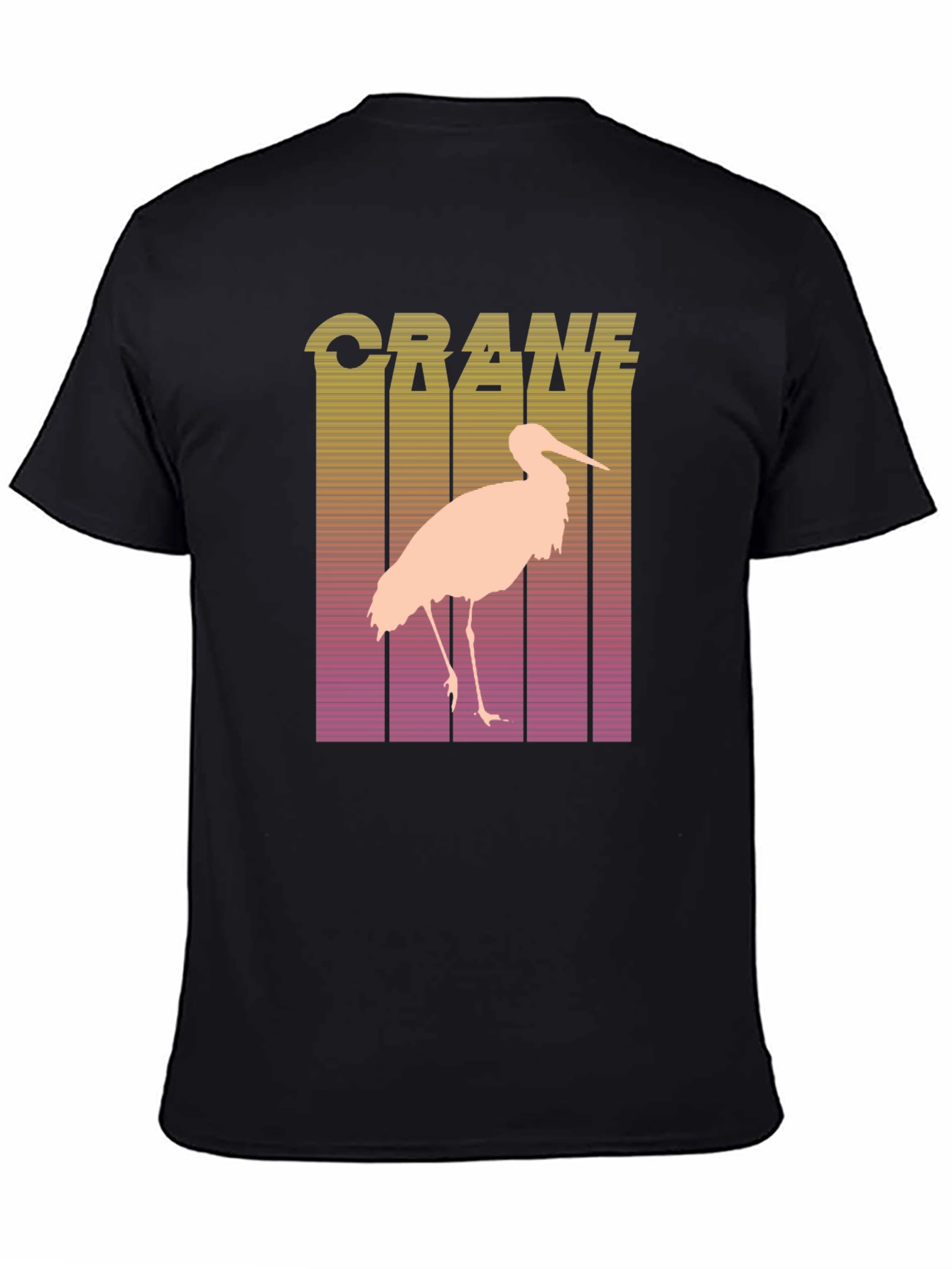 Retro Crane Silhouette Graphic Tee