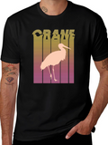 Retro Crane Silhouette Graphic Tee