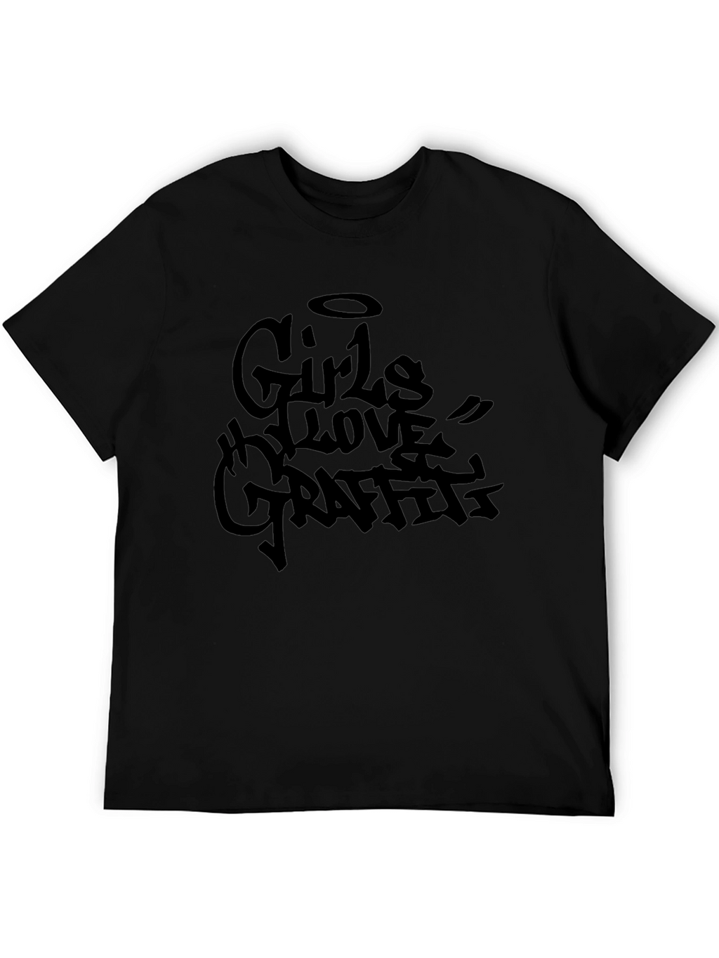 Girls Love Graffiti Black T-Shirt