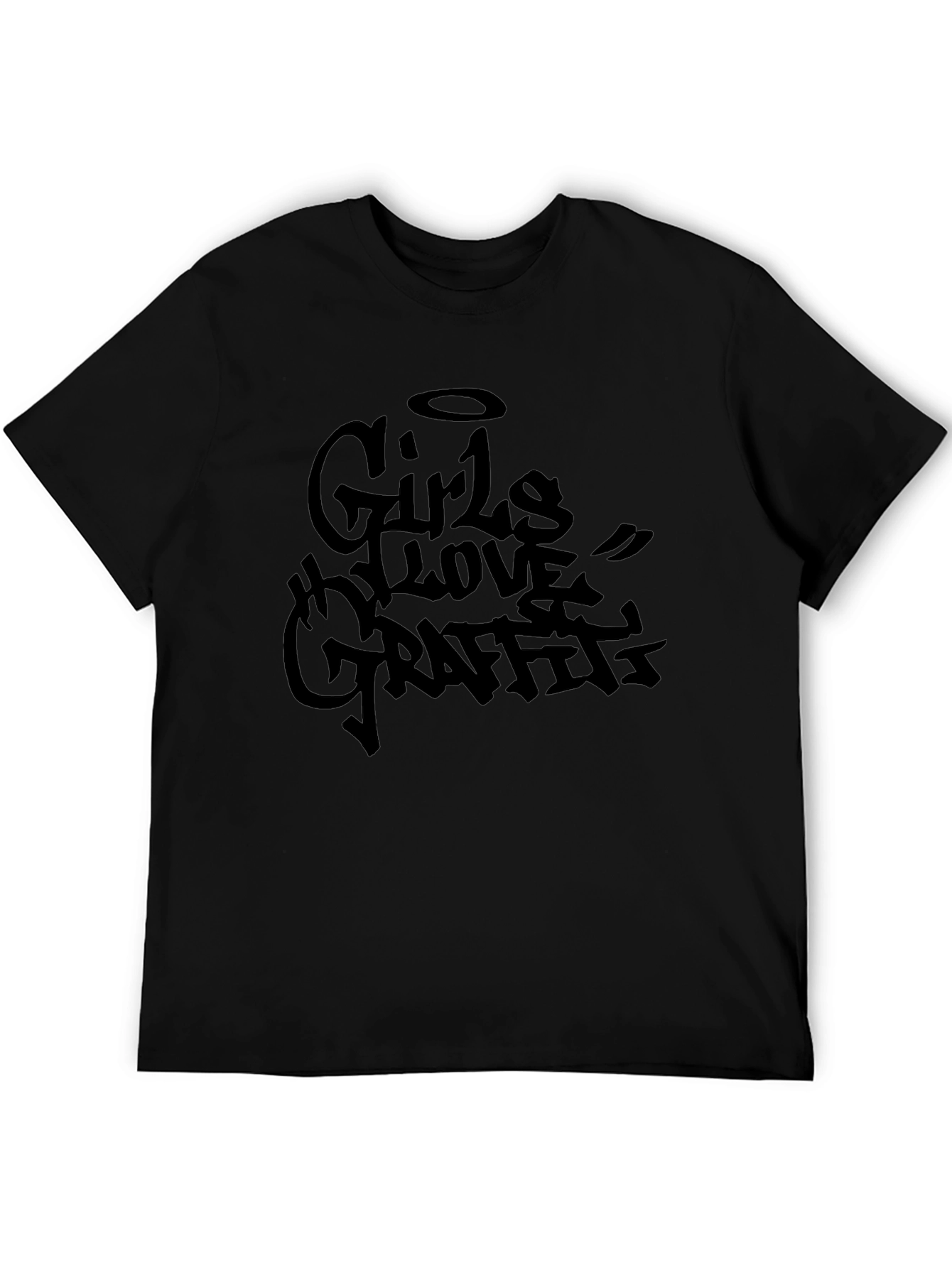 Girls Love Graffiti Black T-Shirt