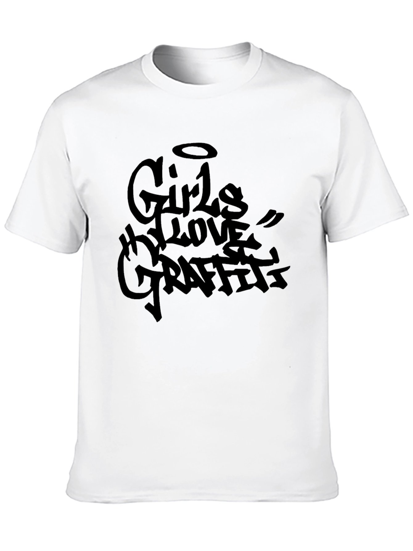Girls Love Graffiti Black T-Shirt