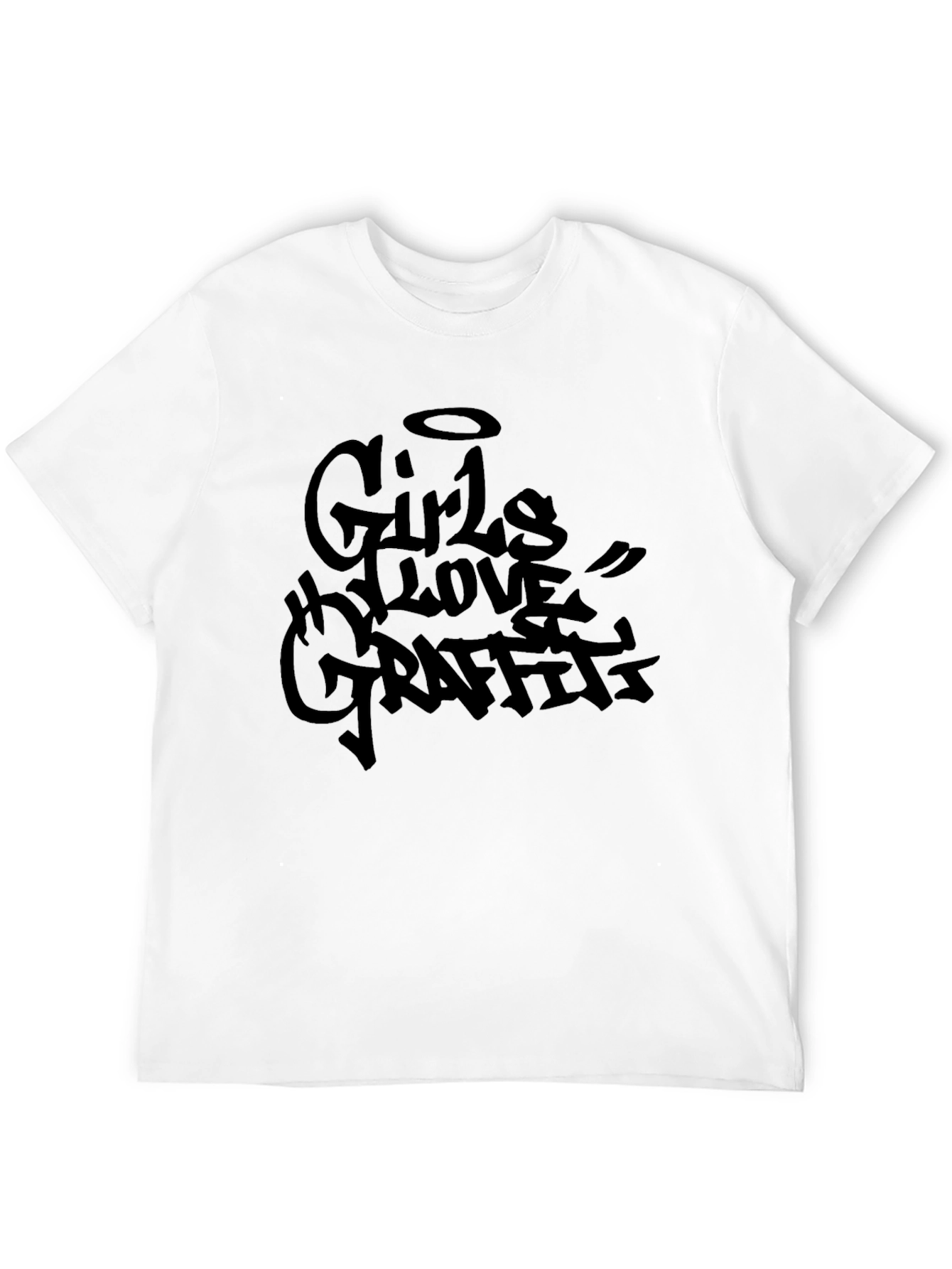 Girls Love Graffiti Black T-Shirt