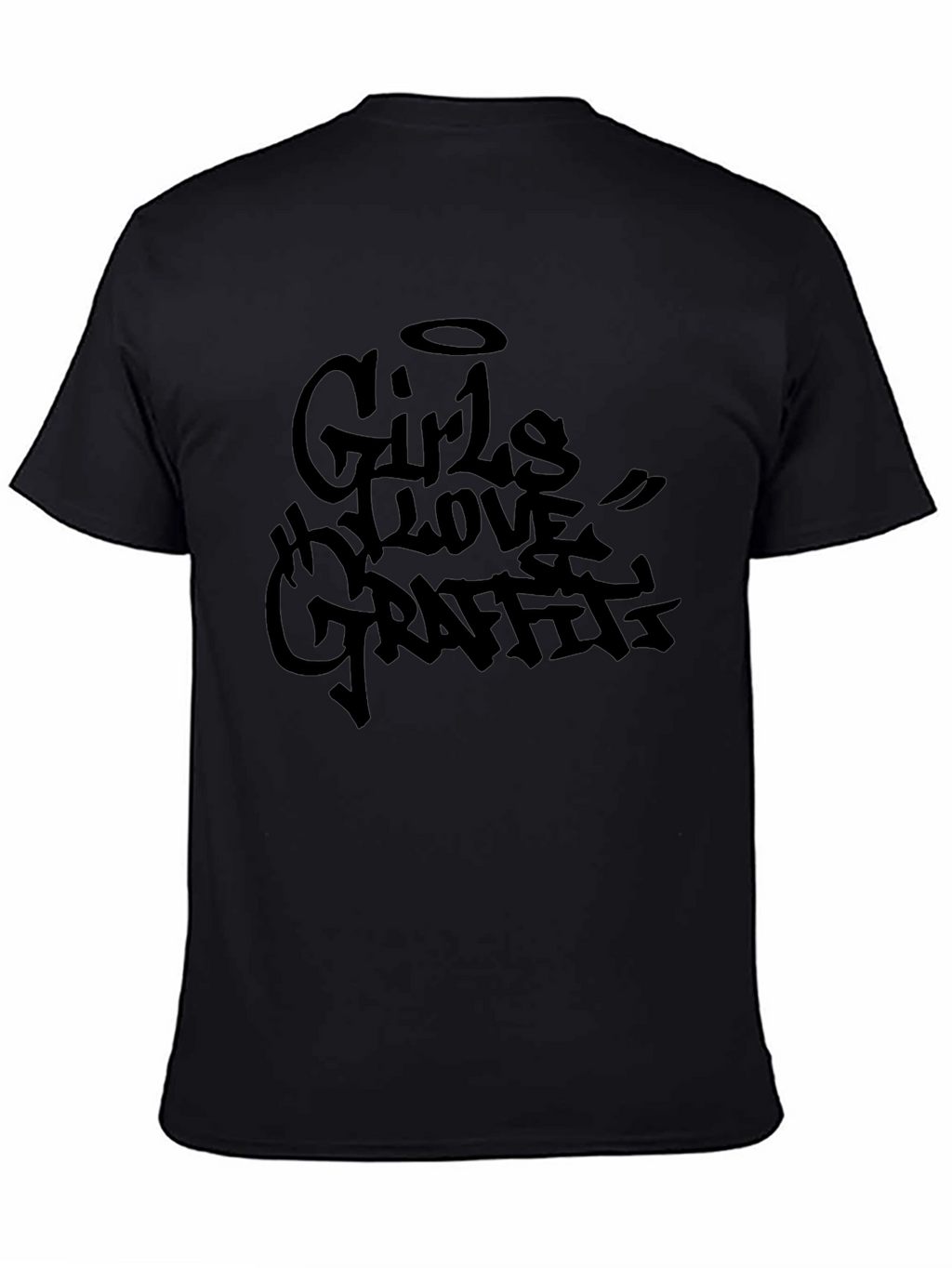 Girls Love Graffiti Black T-Shirt