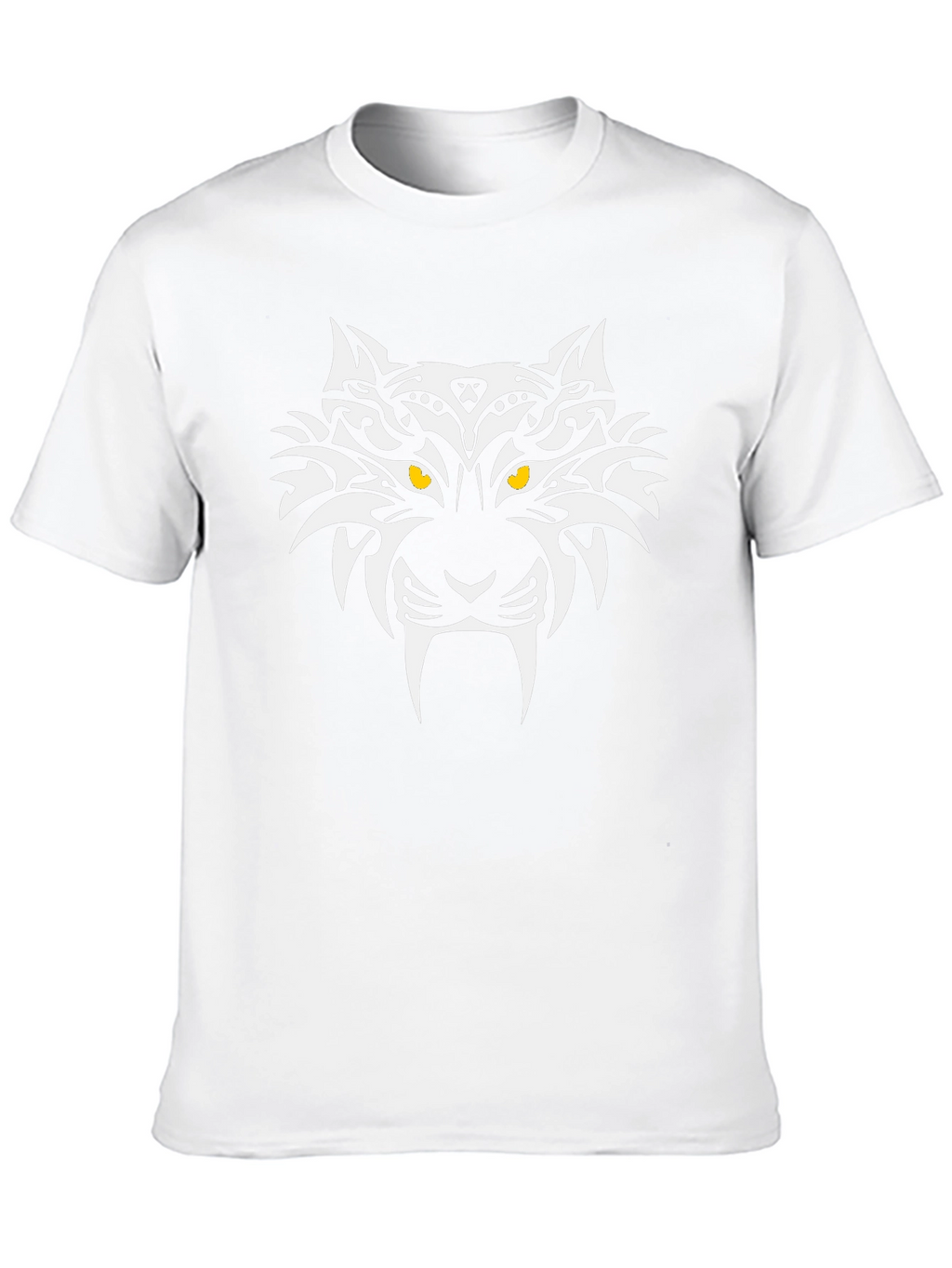 Black T-Shirt with Tribal Tiger Graphic