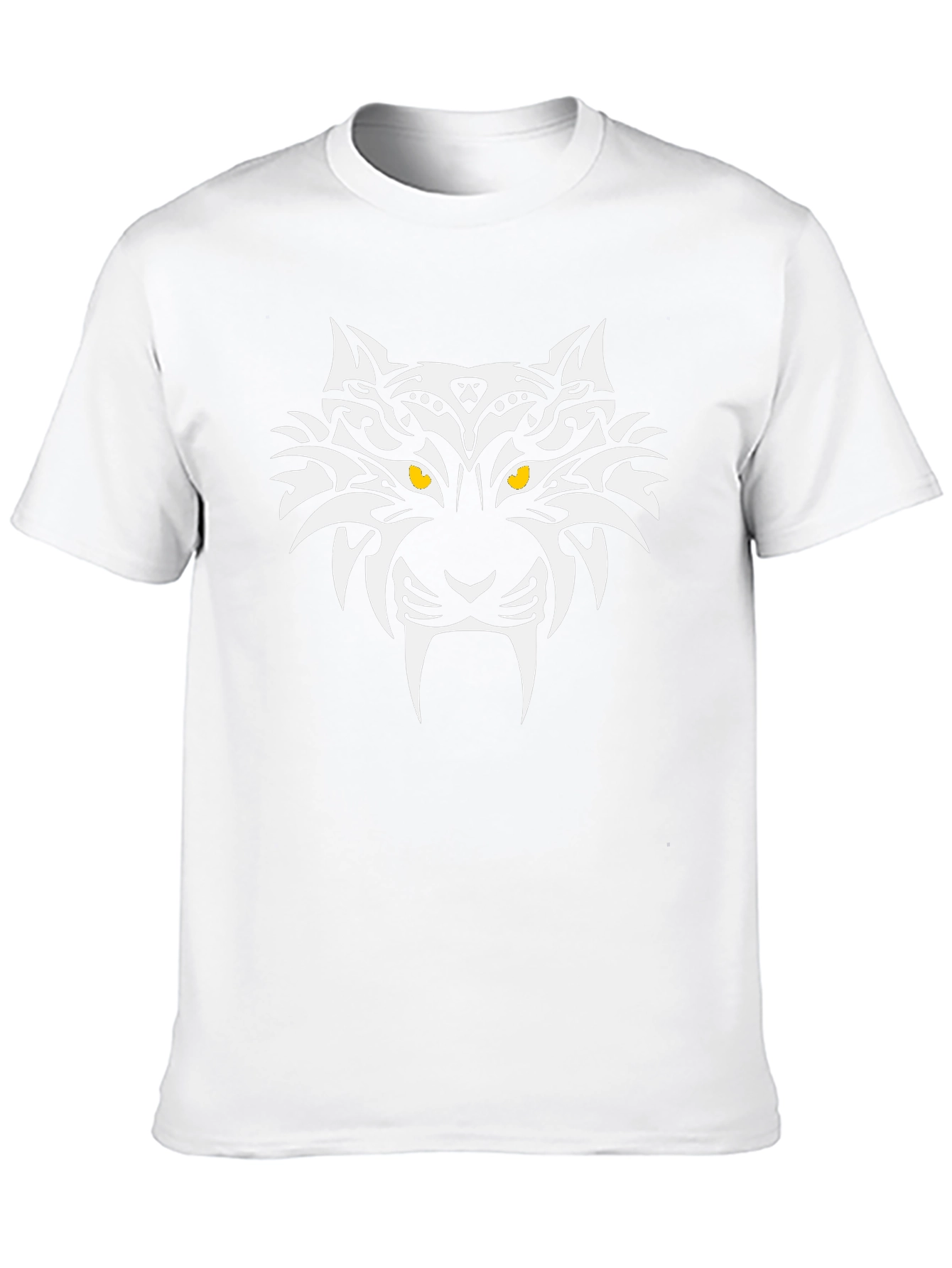 Black T-Shirt with Tribal Tiger Graphic