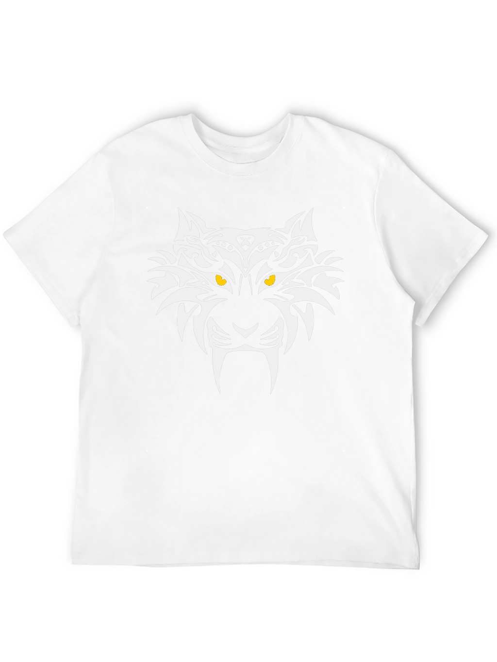 Black T-Shirt with Tribal Tiger Graphic