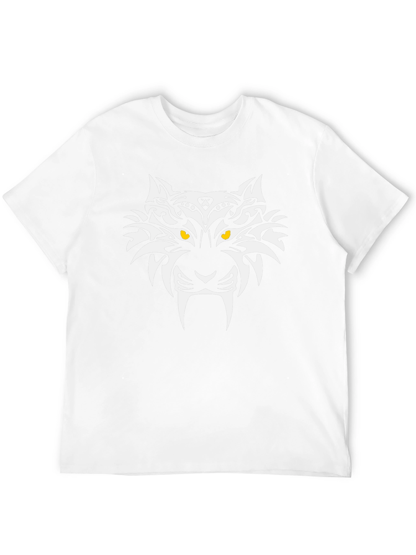 Black T-Shirt with Tribal Tiger Graphic