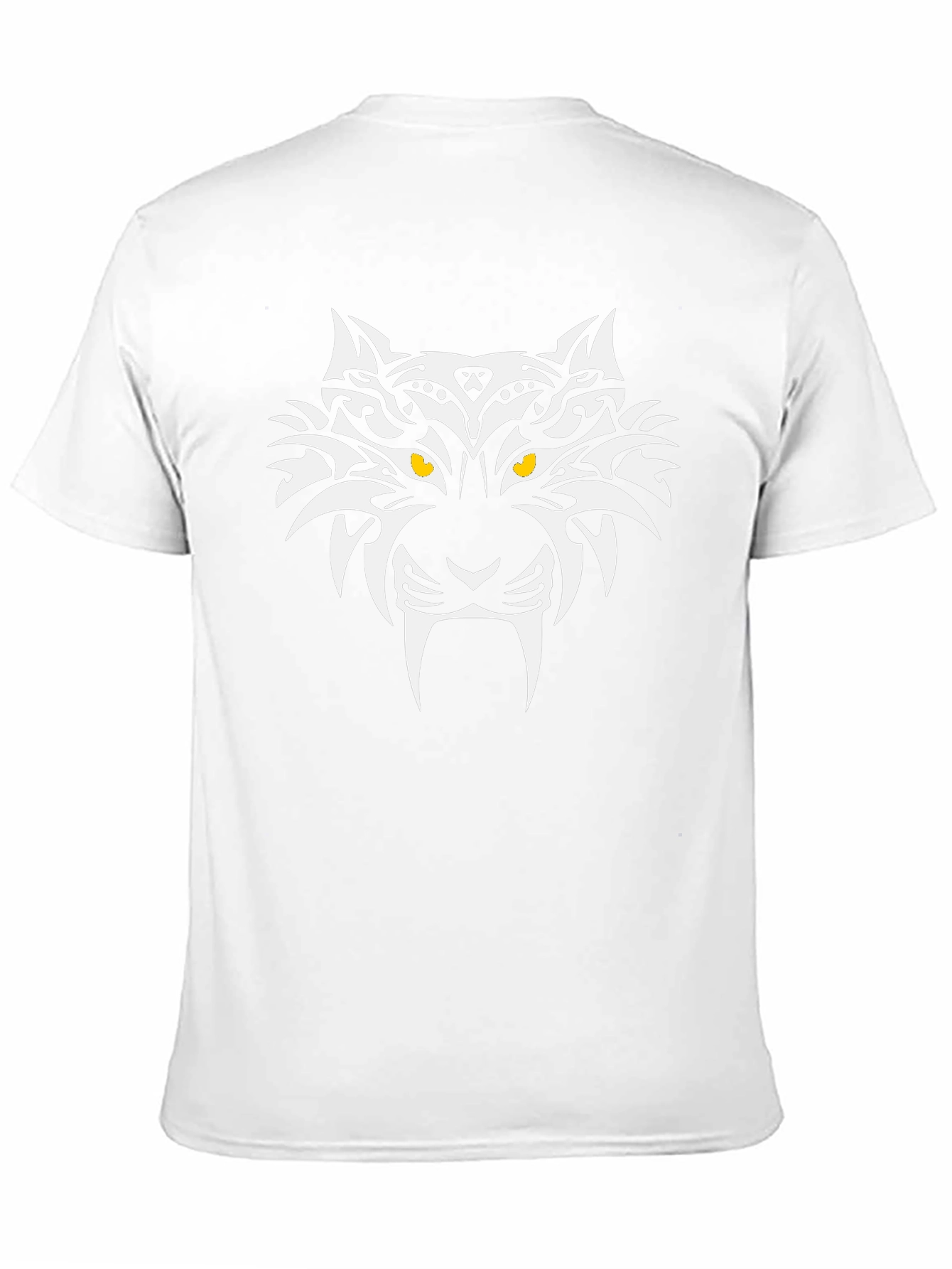 Black T-Shirt with Tribal Tiger Graphic