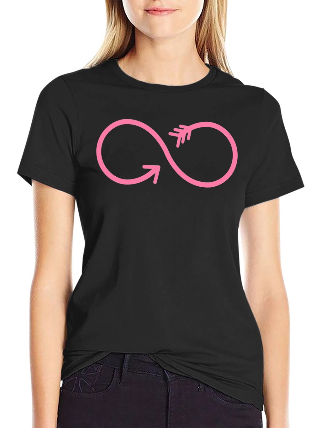 Infinity Arrow Black Graphic Tee