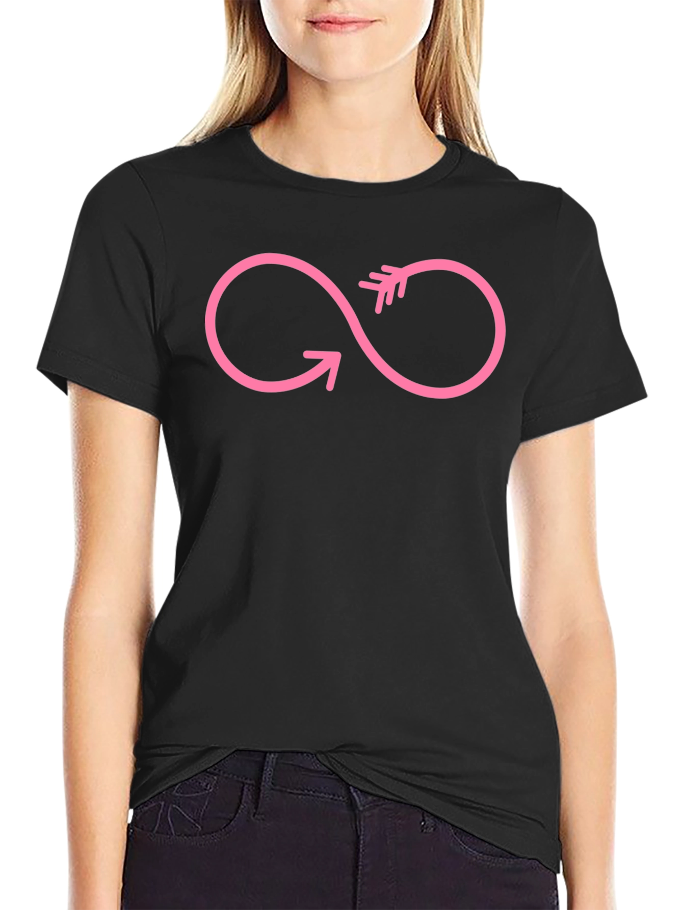 Infinity Arrow Black Graphic Tee