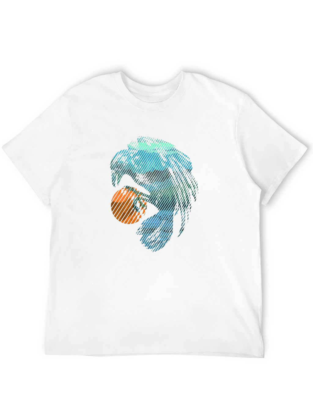 Abstract Eagle Graphic Tee - Trendy Casual Black T-Shirt