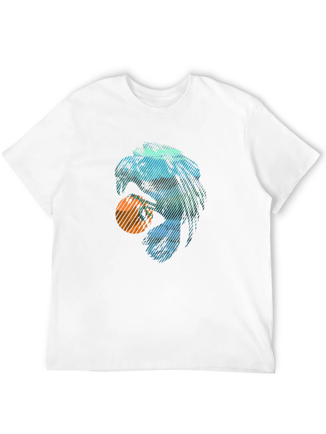 Abstract Eagle Graphic Tee - Trendy Casual Black T-Shirt