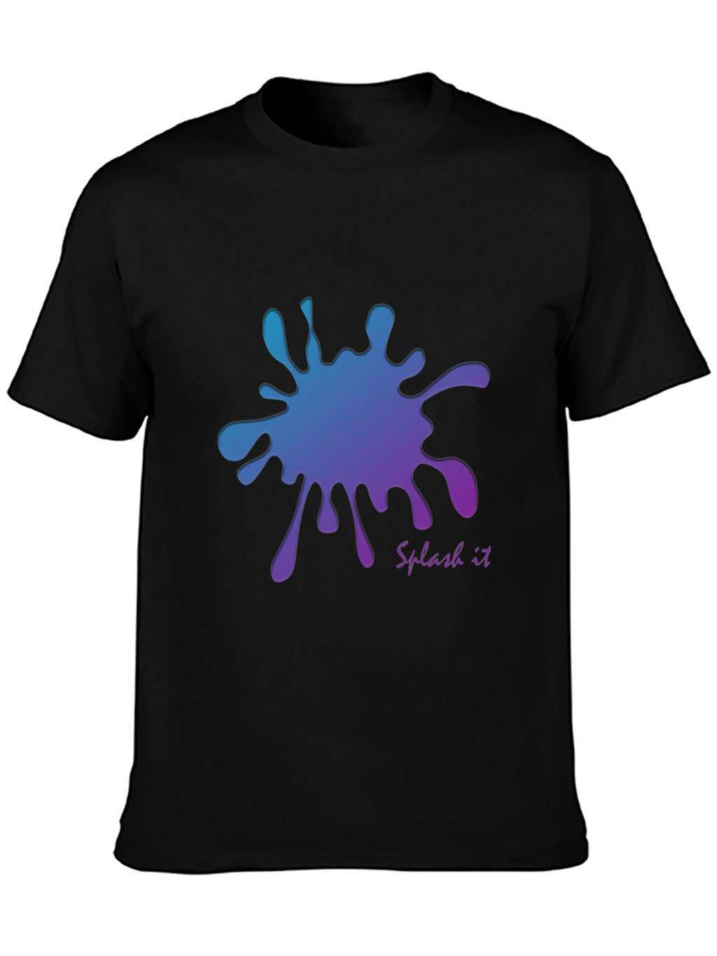 Gradient Splash Graphic T-Shirt - Cool and Stylish
