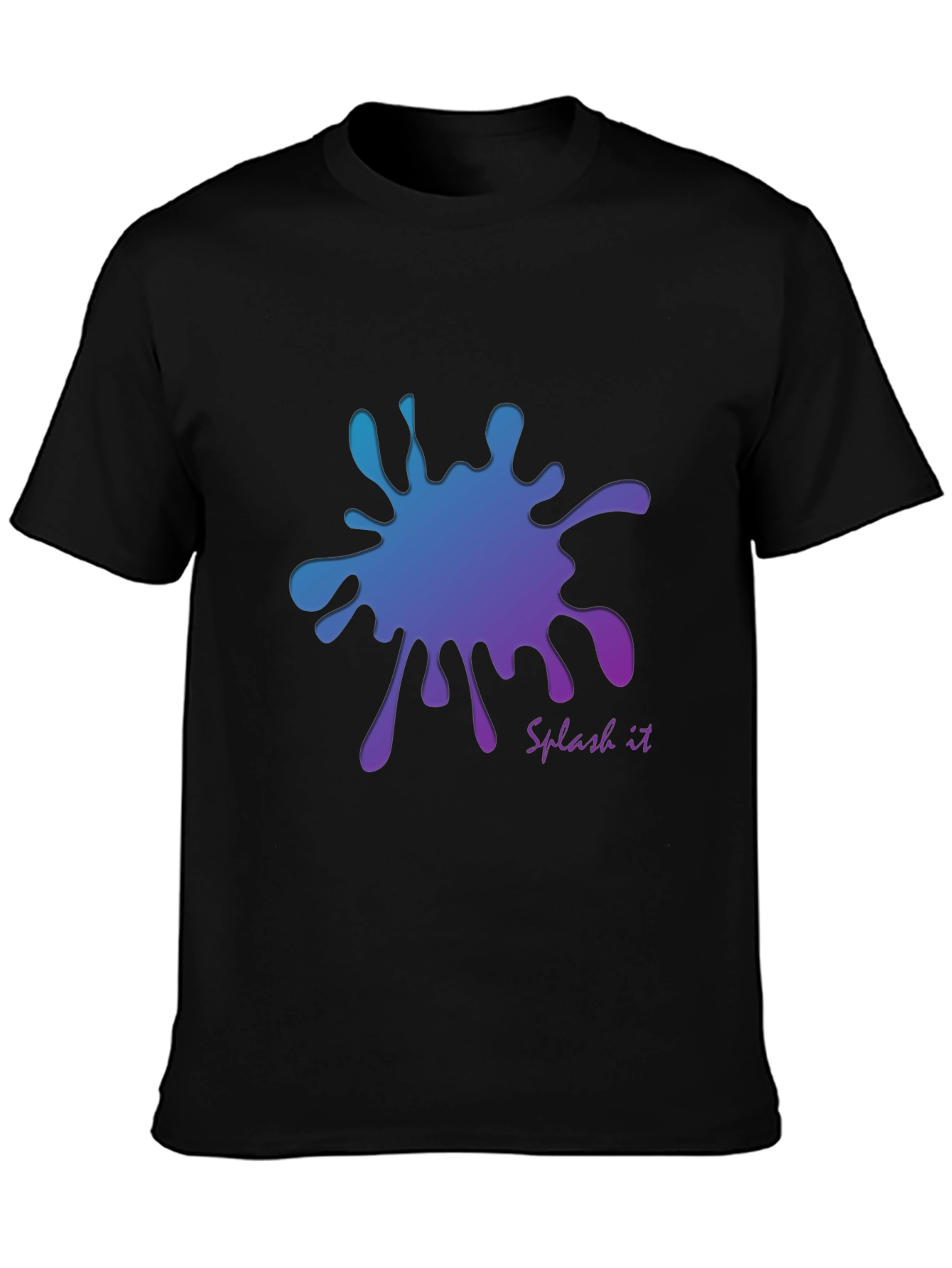 Gradient Splash Graphic T-Shirt - Cool and Stylish