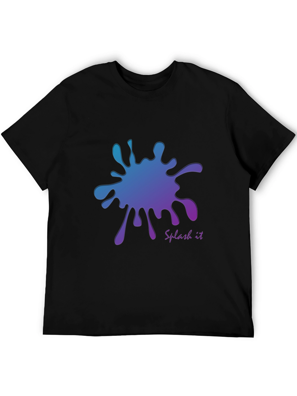 Gradient Splash Graphic T-Shirt - Cool and Stylish