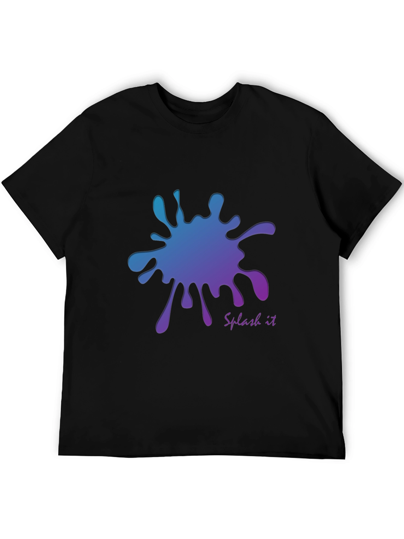 Gradient Splash Graphic T-Shirt - Cool and Stylish