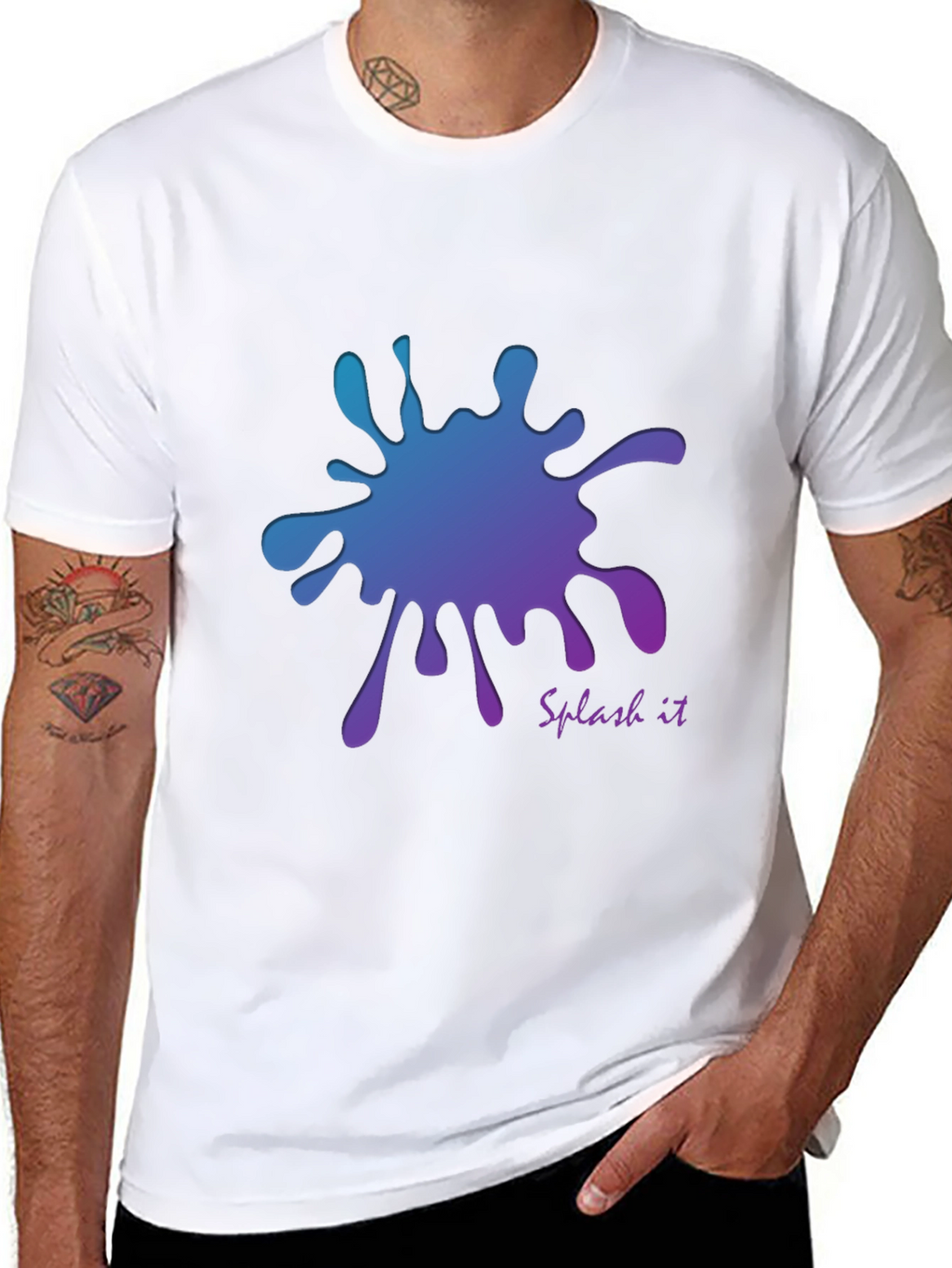 Gradient Splash Graphic T-Shirt - Cool and Stylish