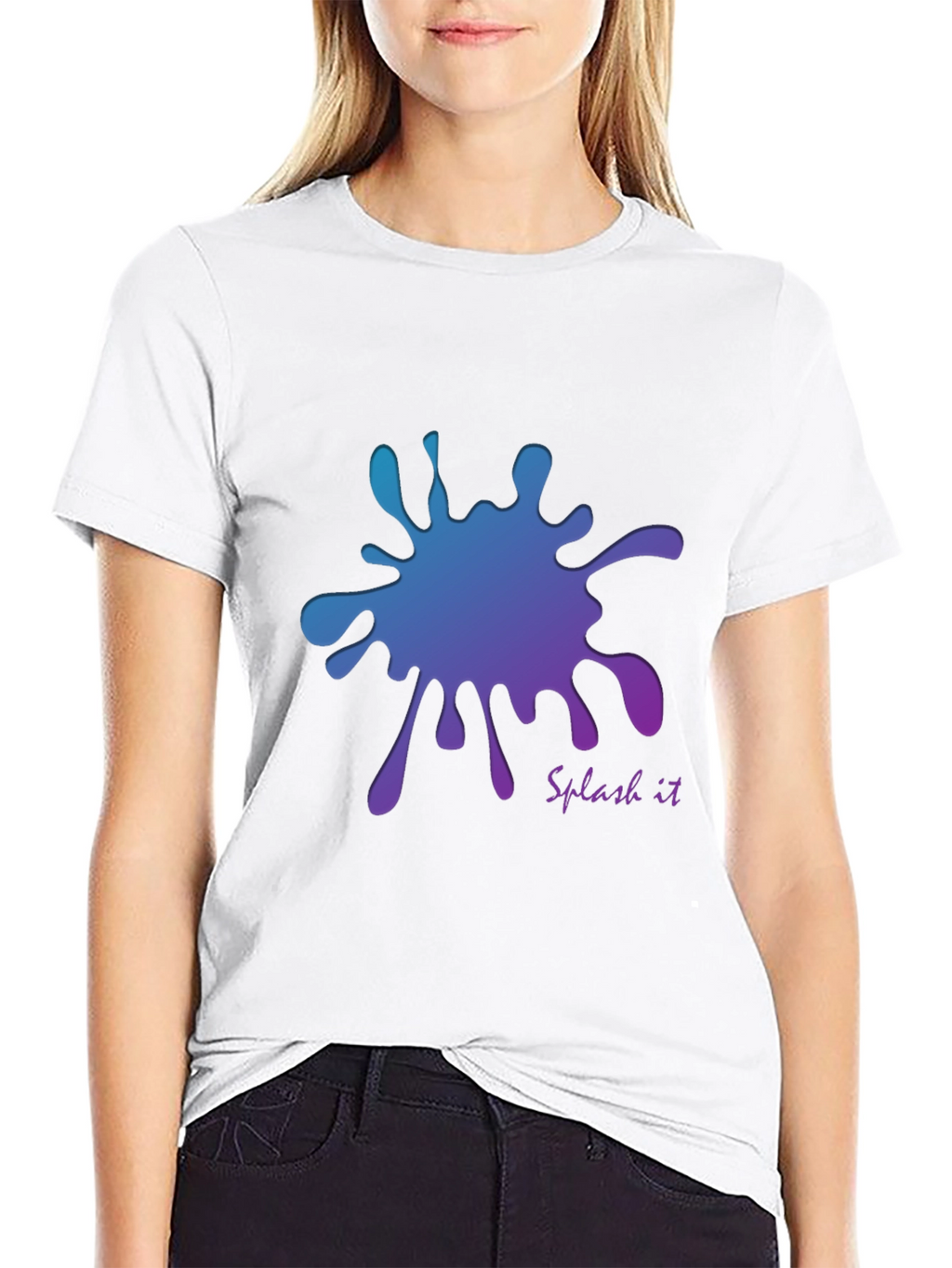 Gradient Splash Graphic T-Shirt - Cool and Stylish