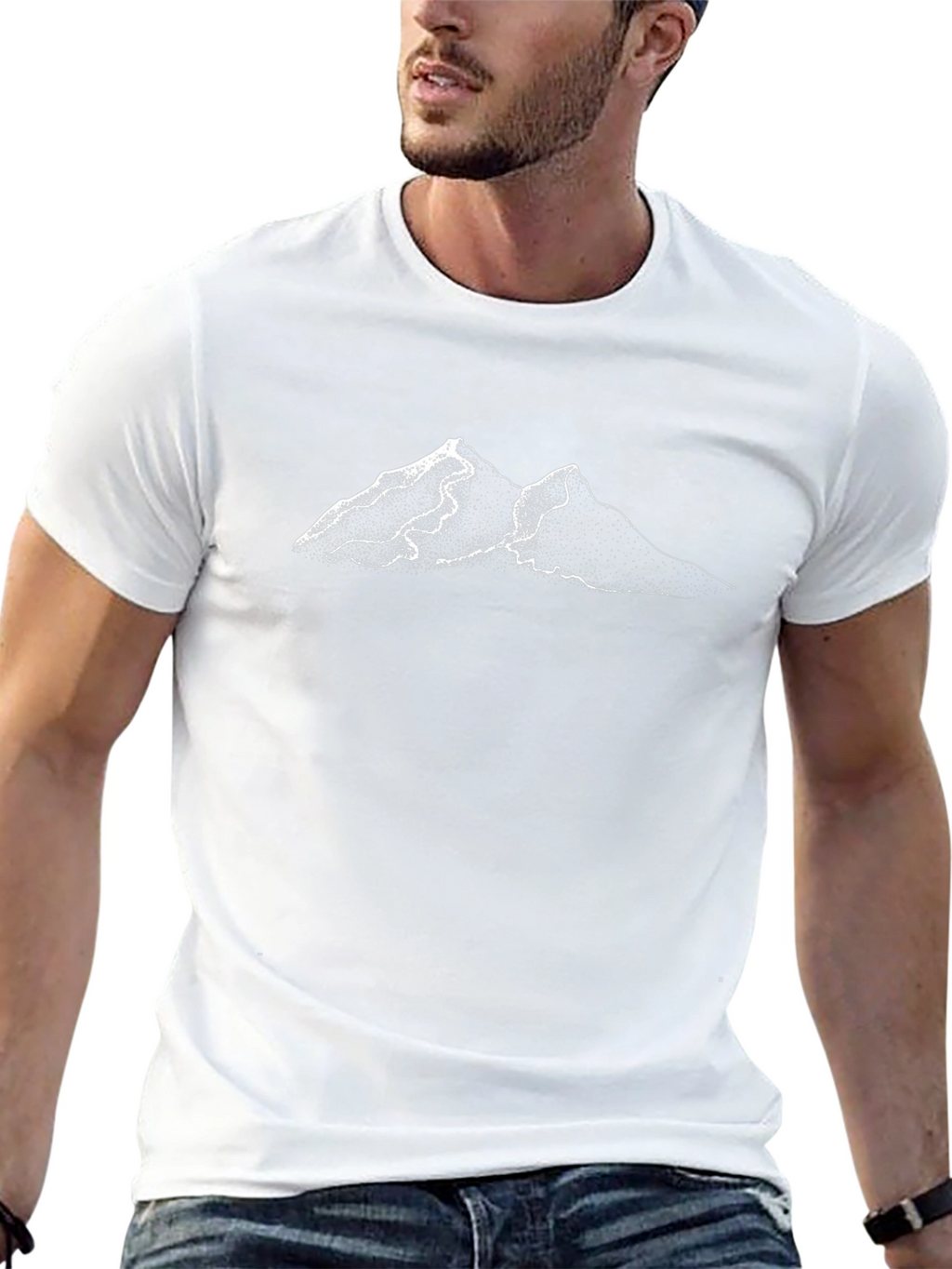 Minimalist Mountain Black T-Shirt